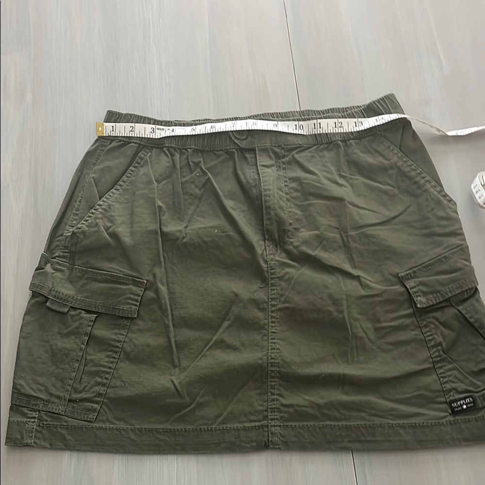 Supplies by Union Bay Ripstop Cargo Miniskirt in Kale Green